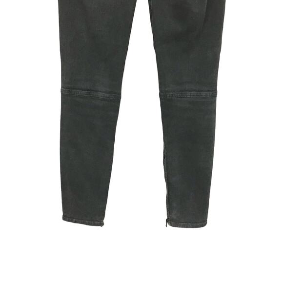 PAIGE Denim Marley Cargo Seam Detail Ankle Zip Jeans Pants Black Currant 25 x 30 - Picture 9 of 16